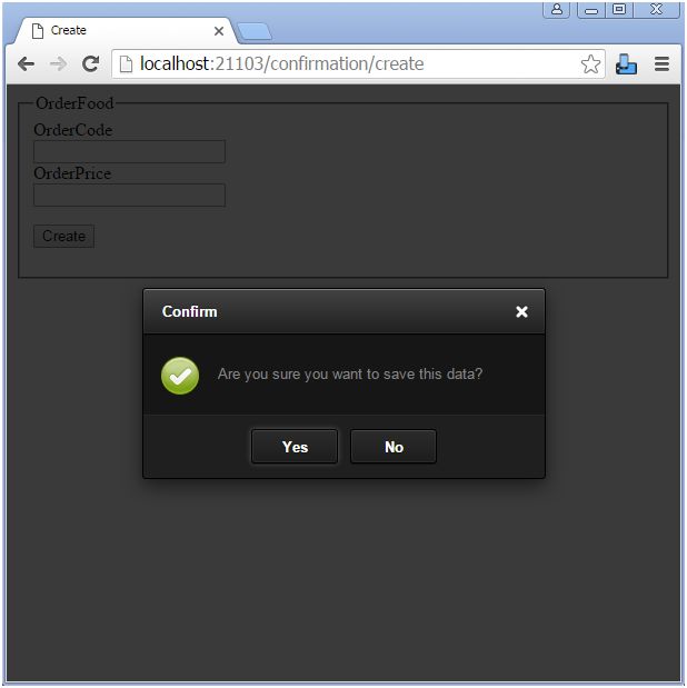 Smart Alert Confirmation onclick 